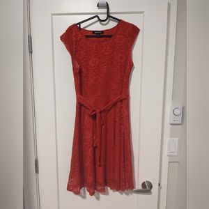 Red Impress Lacey Skater Dress